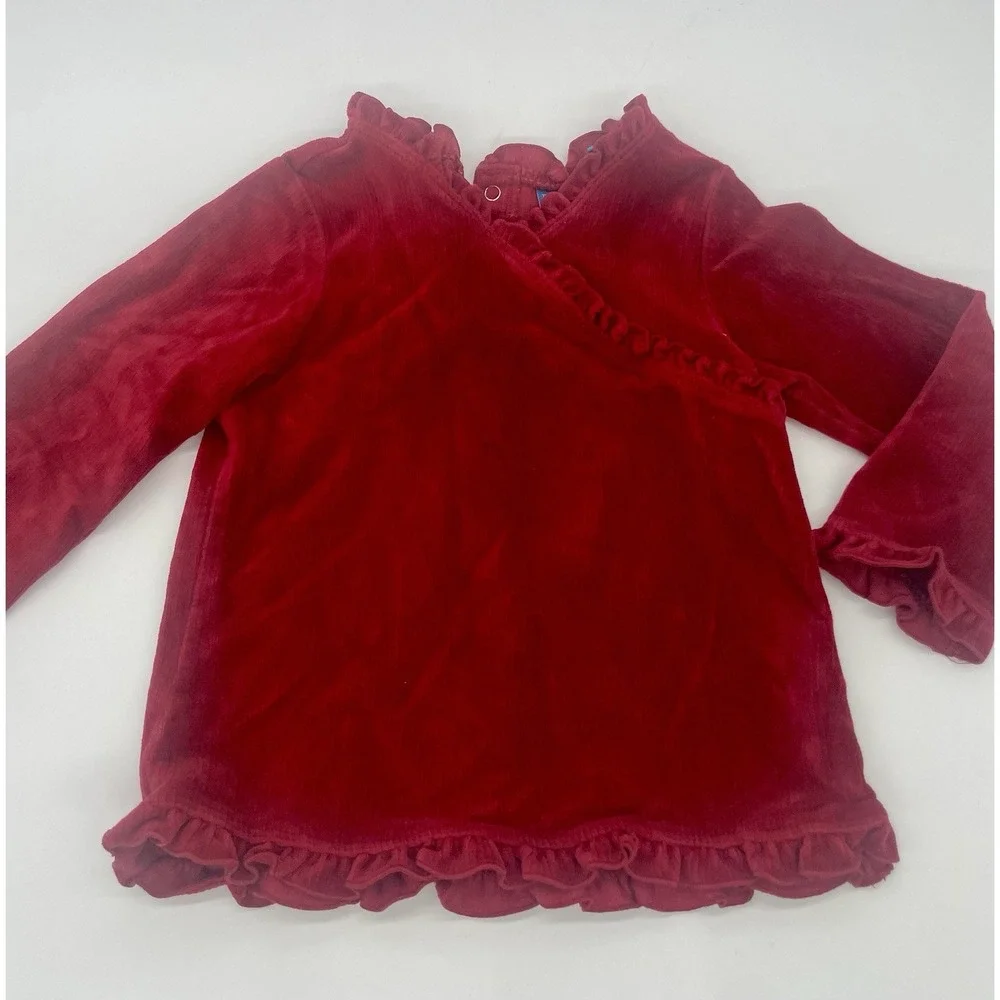 The‎ Children's Place Red Velour Velvet Set Pajama Top Pants Girls Sz 4T Casual